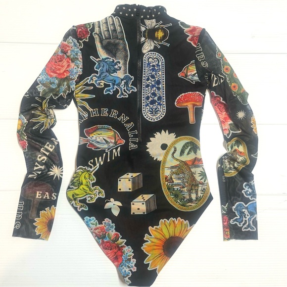 Agua Bendita Embellished Mei One Piece Mesh Swimsuit - Picture 4 of 7